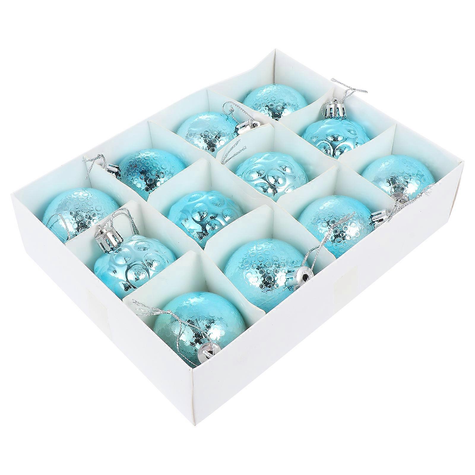 Tree Baubles 12Pcs Fashionable Design Christmas Balls Round Shape For Families Special Days Festivities