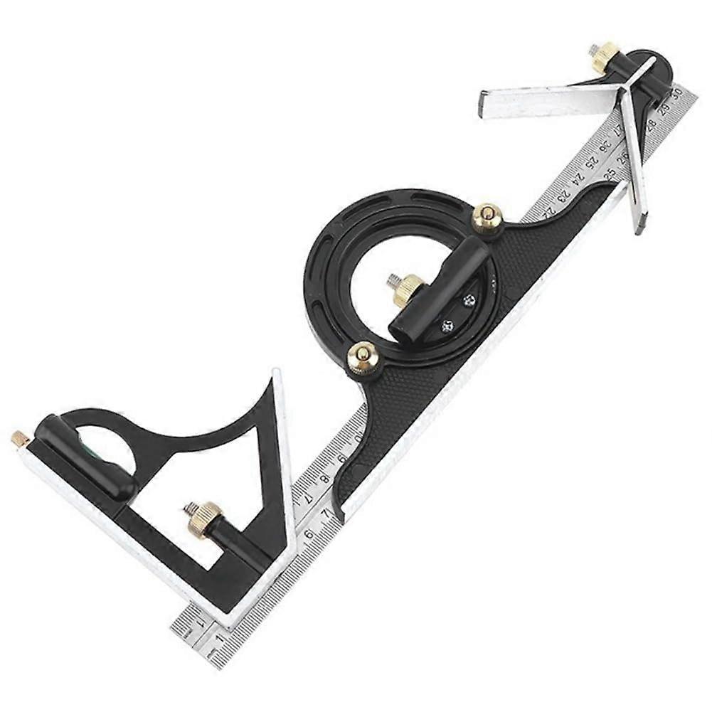 300 mm Adjustable Measuring Ruler, Protractor, Multi-Function Angle Tool for Precise Measurements and Construction