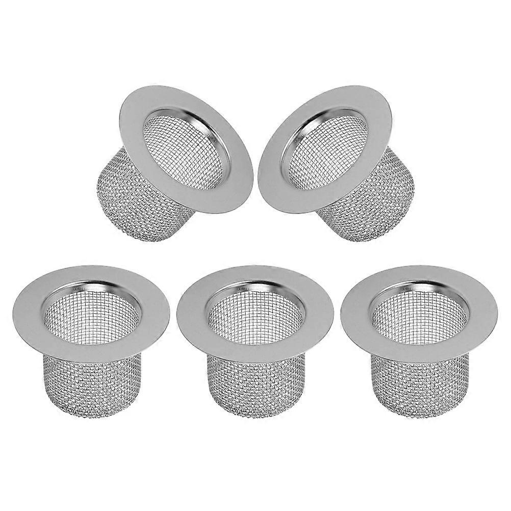 Utility Drain Strainer Precision Mesh Design Water Flow Optimization Laundry Room Silver 4.0cm 5Pcs