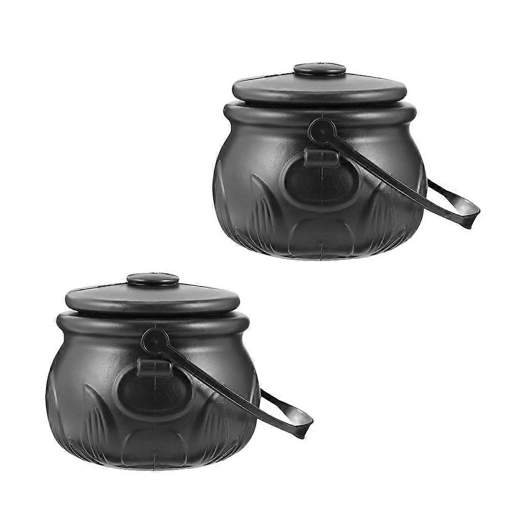 Halloween Candy Containers 2Pcs Bucket Shape Lightweight Fun For Kids Events