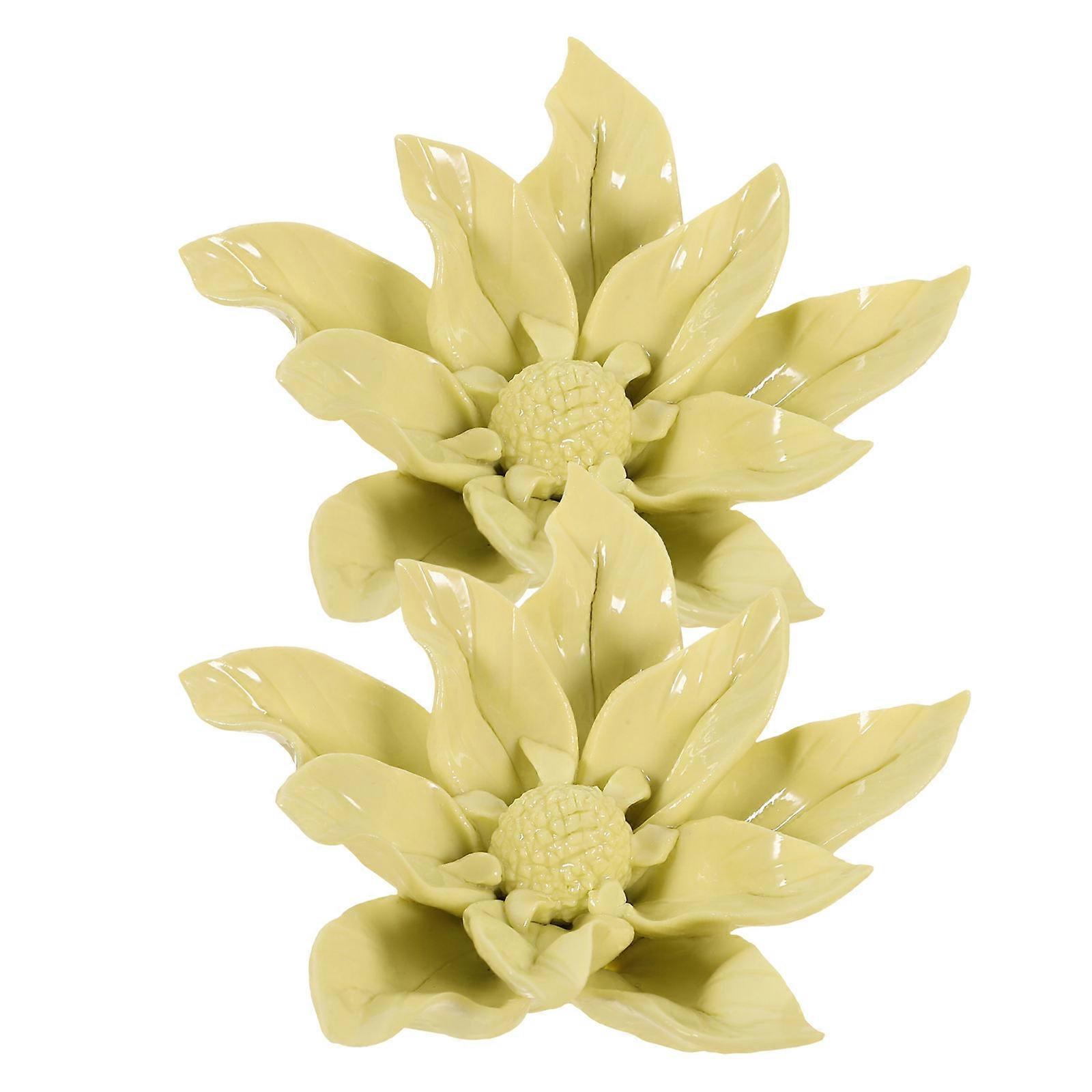 2pcs Wall Art Hanging Flower Decor Ornament Creative Decoration Set