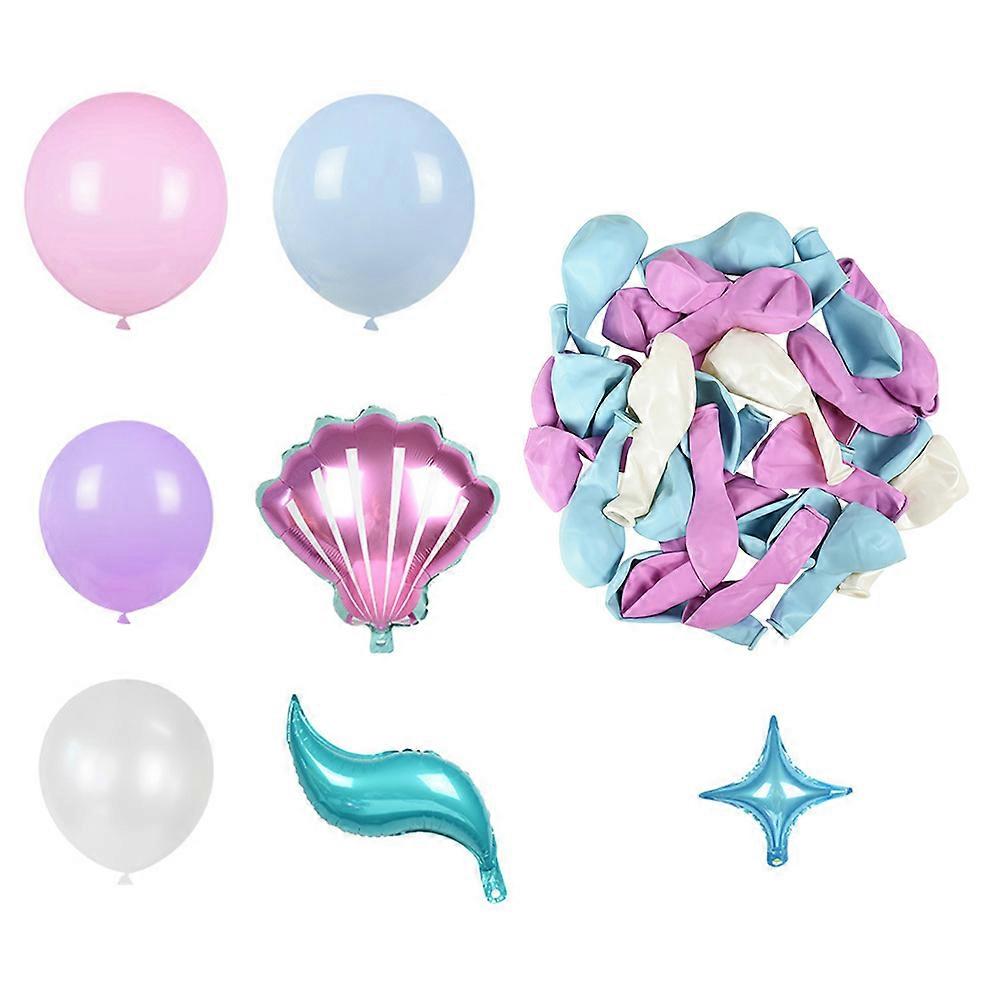 Mermaid Party Balloon Photo Props For Children's Events Assorted Color Safe And 1 Set