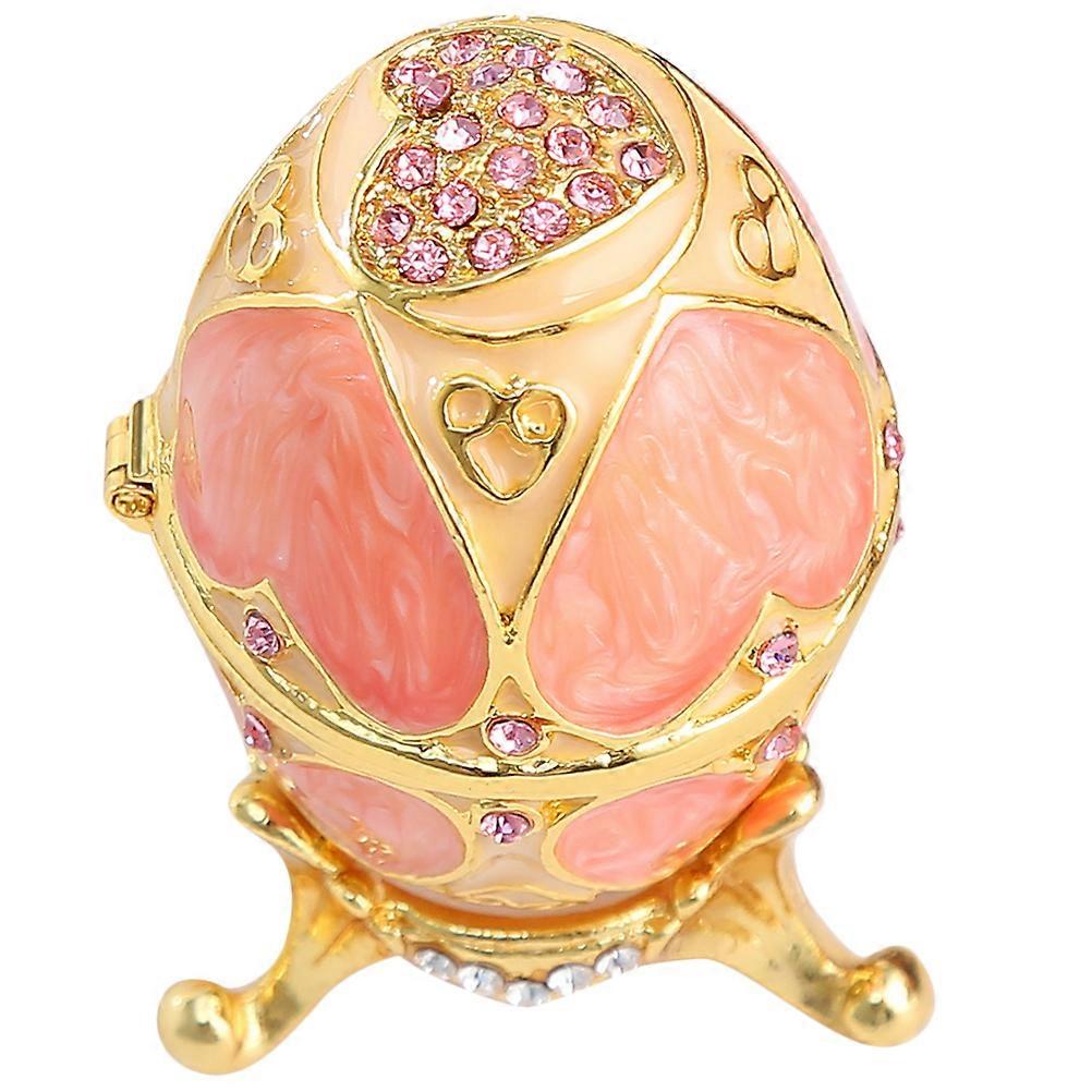 Decorative Egg Shaped Trinket Box Jewelry Storage Solution Ideal For Festivals 1Pack