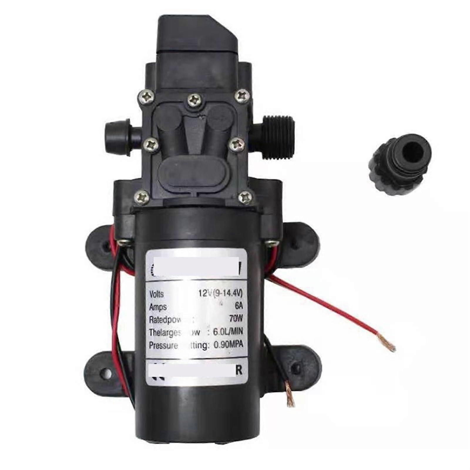 DC12V Pressure Diaphragm Spray Pump for Car Wash Systems, AUTO Diaphragm Water Pump, Compact, Safe Pressure SelfPriming Pump, 1 Piece