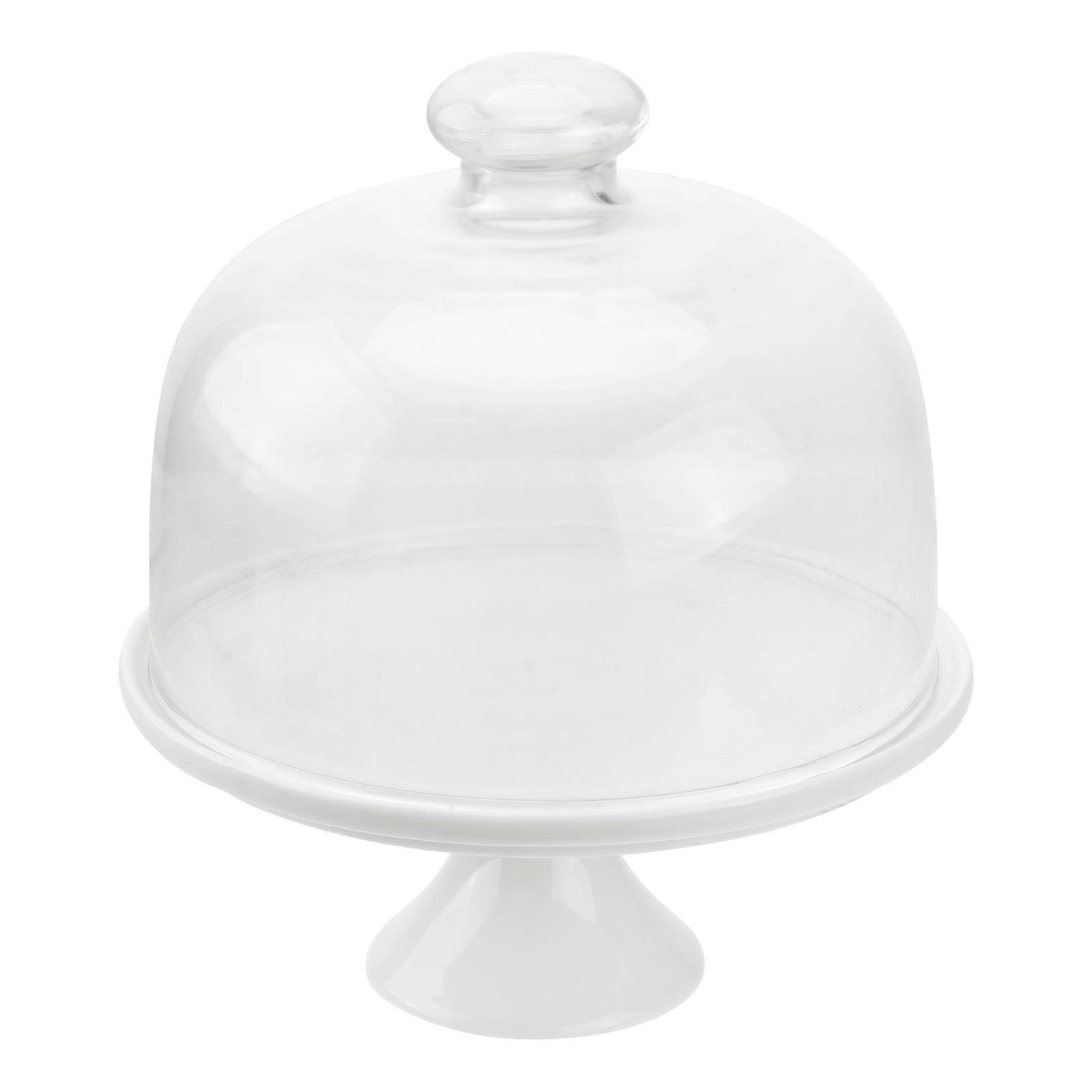 1 Set Nordic High Base Ceramic Cake Tray Wedding Birthday Dessert Plate Lid Set
