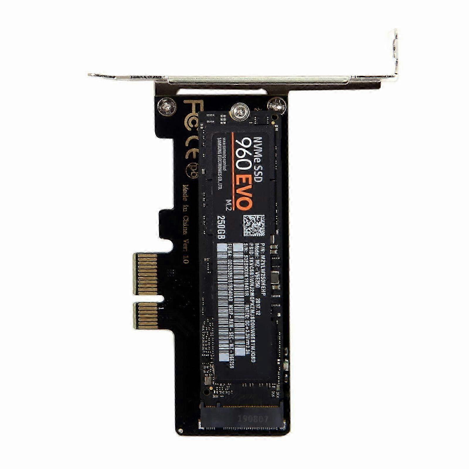 PCIe 3.0 x1 to M.2 M-Key NVMe AHCI SSD Adapter Card for SSD Expansion in PCI Express Slot
