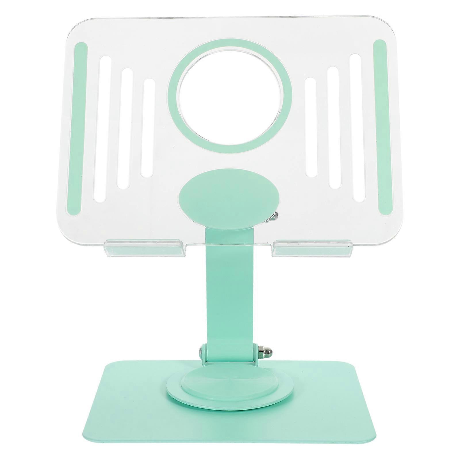 Foldable Phone Stand with Metal Base for Tablets and Smartphones Green Adjustable Angle