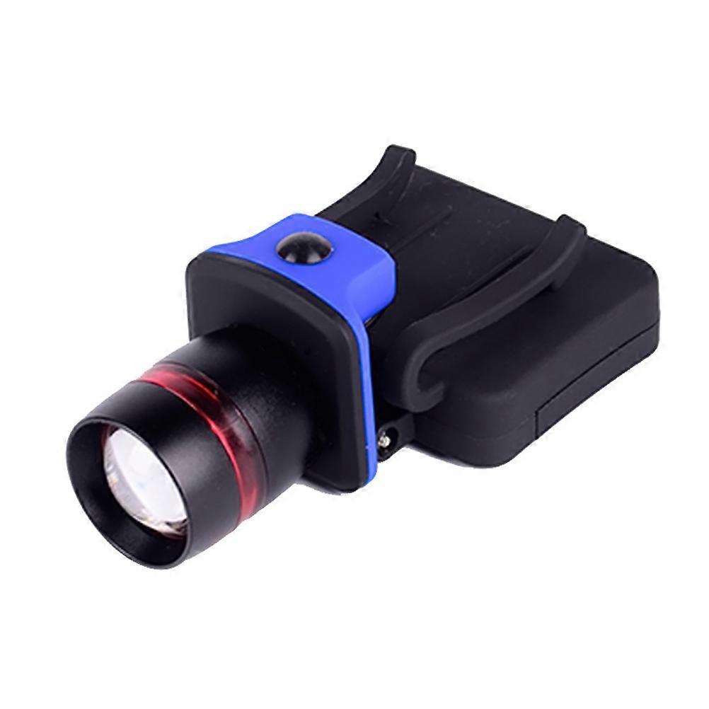 Fishing LED Headlamp Clip on Lamp with Adjustable Base Blue