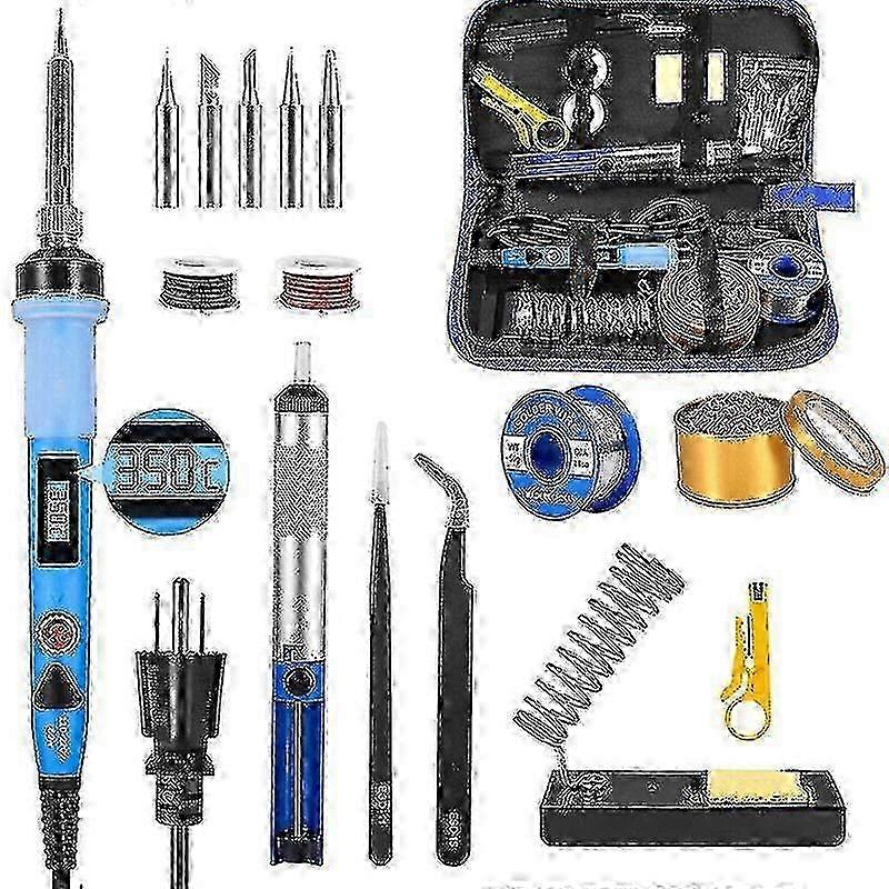80W Soldering Iron Station Kit with Temperature Control, Solder Wire & Stand - SZRH A-J