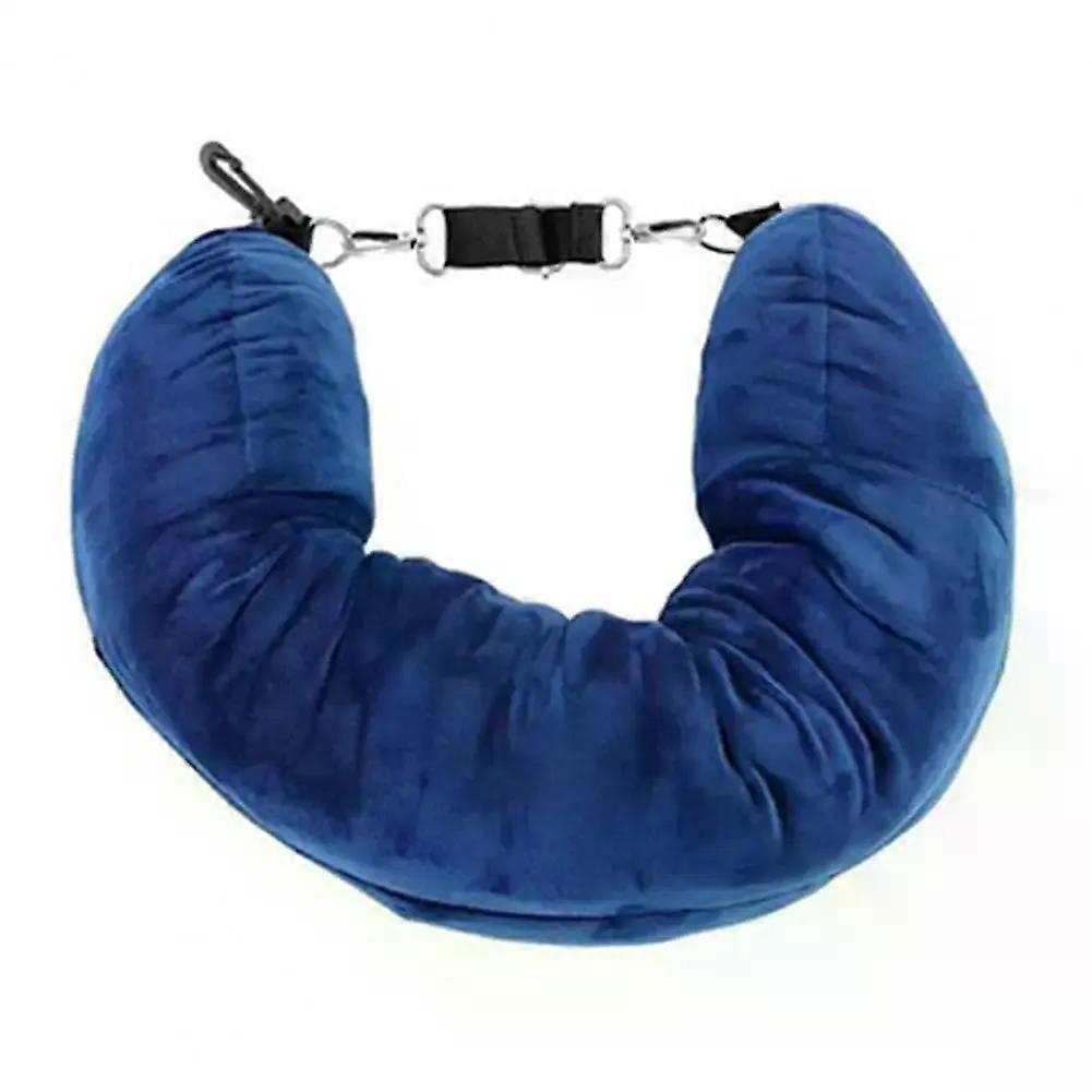 Self-filling Travel Pillow Adjustable Space-saving Travel Neck Pillow with Refillable Case Cover Suitable for Outdoor Suitable for Ultimate