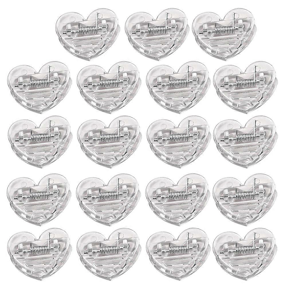 Transparent Heart Shaped Clips for Fixing Use and Stylish Craft Accessories 24pcs