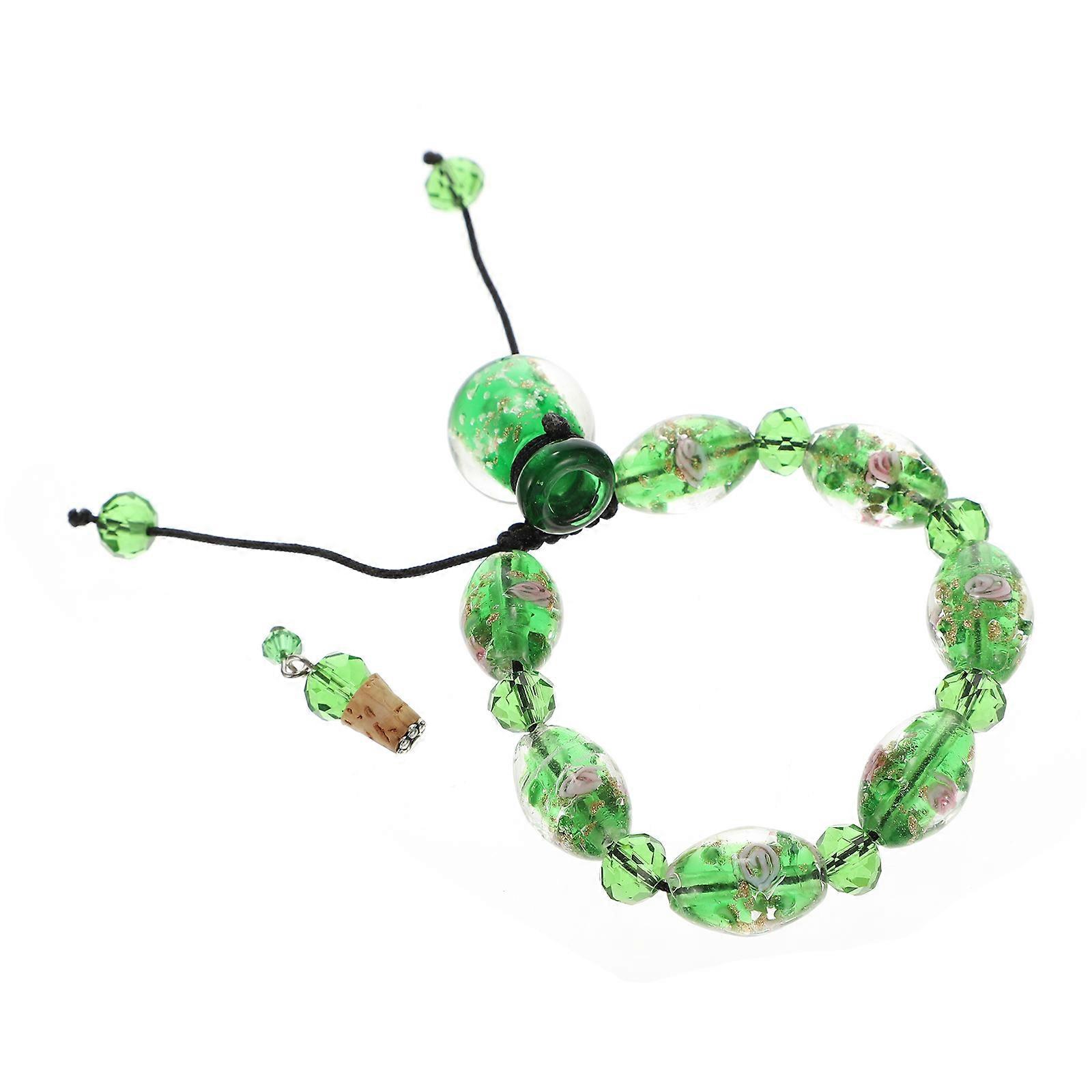 Essential Oil Diffuser Bracelet Crystal Glass Mini Bottle Outgoing Adjustable Stylish Aroma 1Set