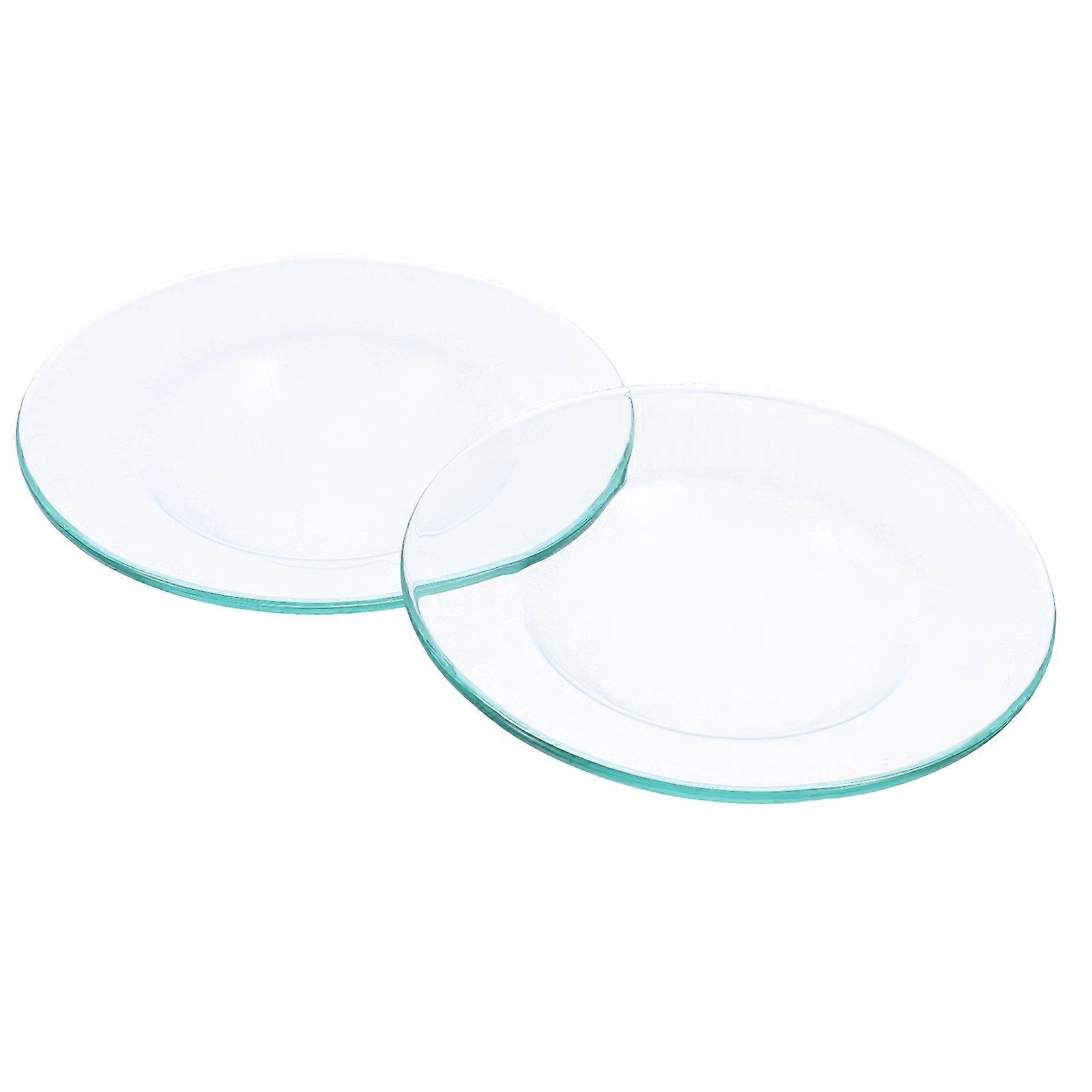 Wax Dish Replacement for Aromatherapy Home Use in Sturdy Transparent Glass 2Pcs