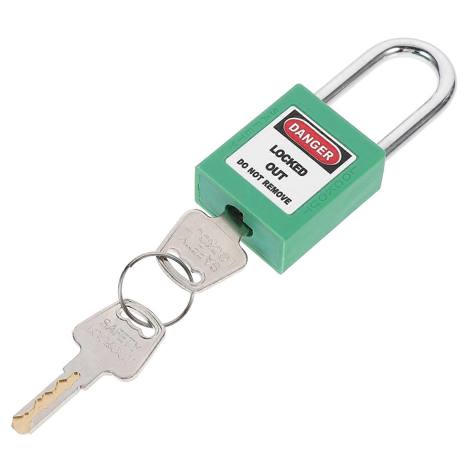 Green Insulated Padlock 38Mm Steel Shackle Suitable For Engineering Safety Use 1Pcs