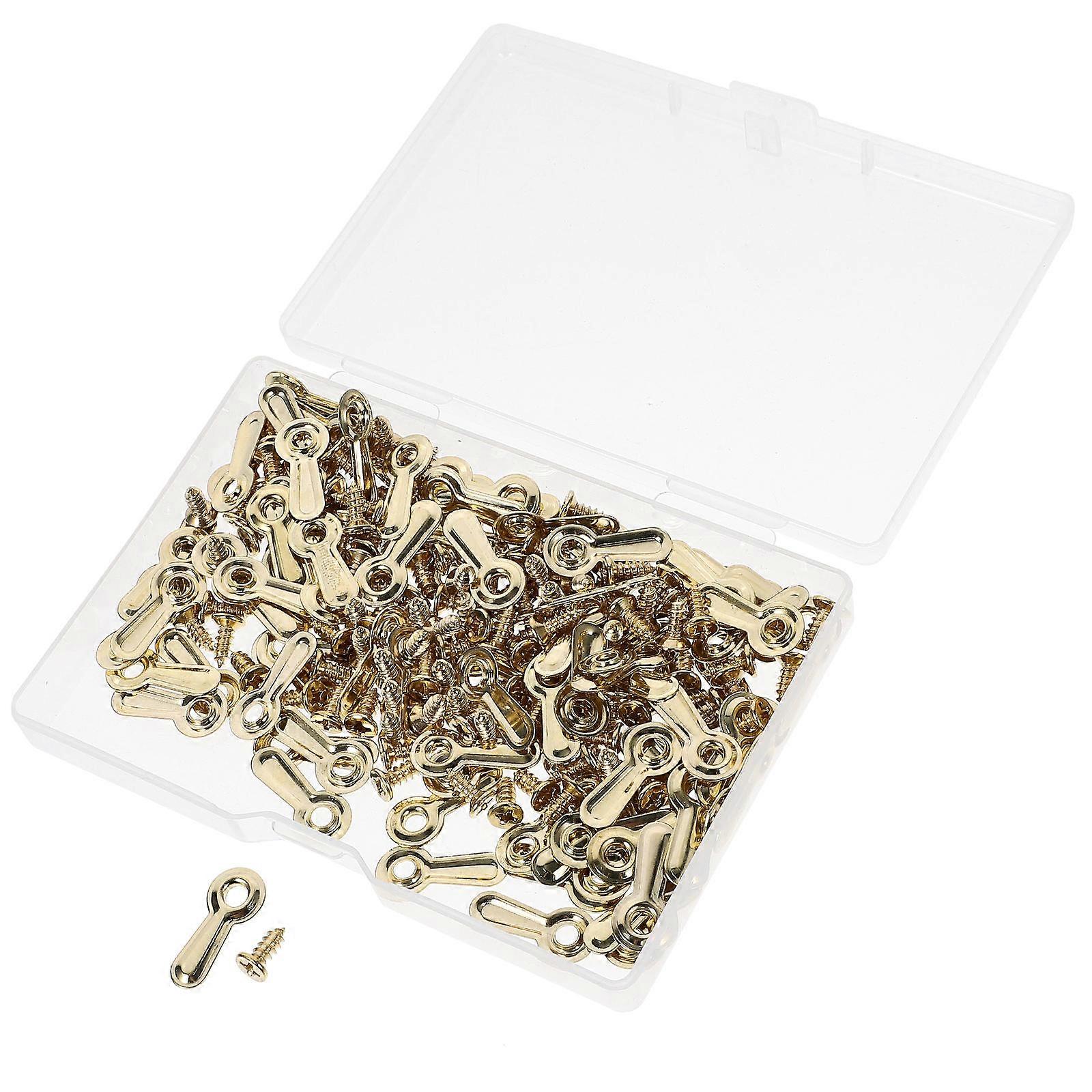 Set of Turn Button Clips with Screws for Photo Frames – Durable Wall Art Hanging Hardware for Easy Installation and Removal