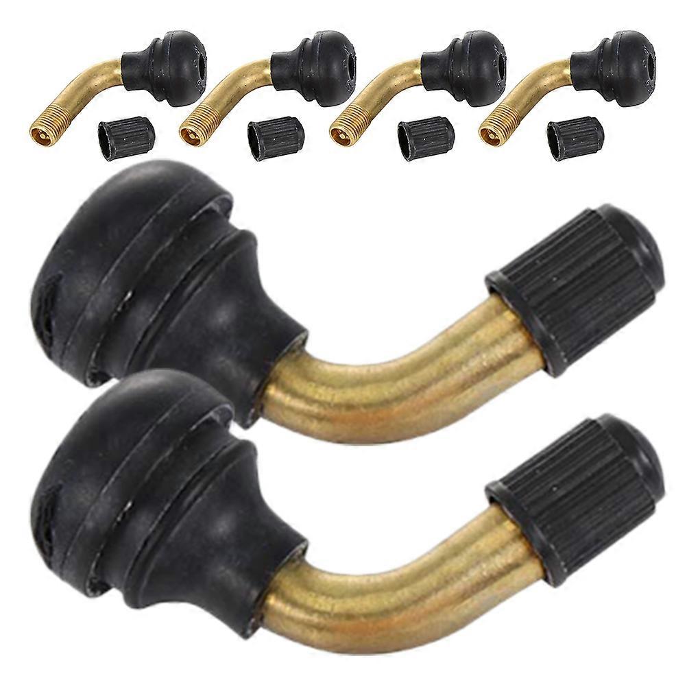 6pcs Vacuum Angled Valve Stem Extenders for Car, Motorcycle, ATV – Durable Rubber Adapters for Easy Tire Maintenance and Efficient Airflow