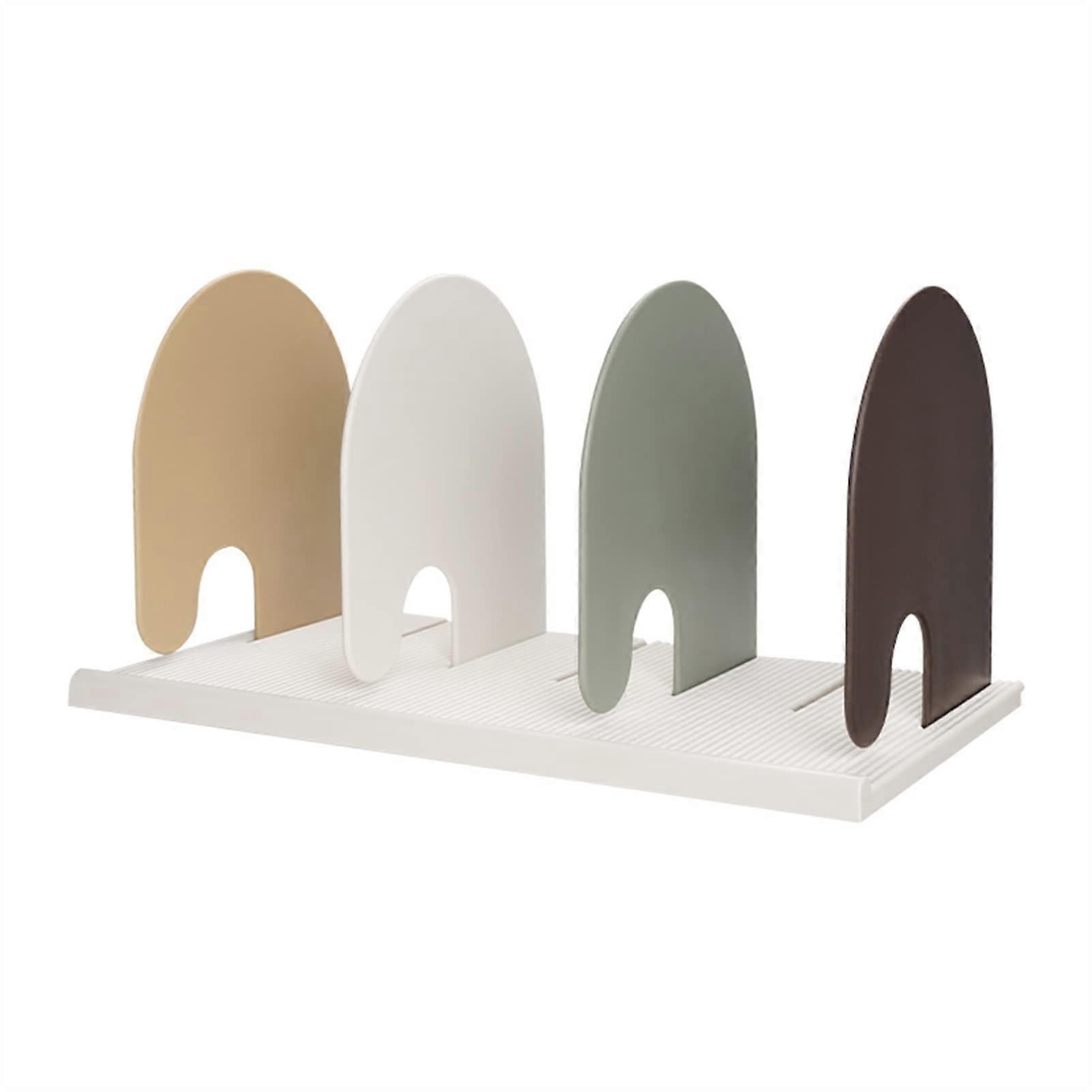 Library Bookends Desktop Creative Book Stand Bookshelf Simple Book Holder (Color: B)
