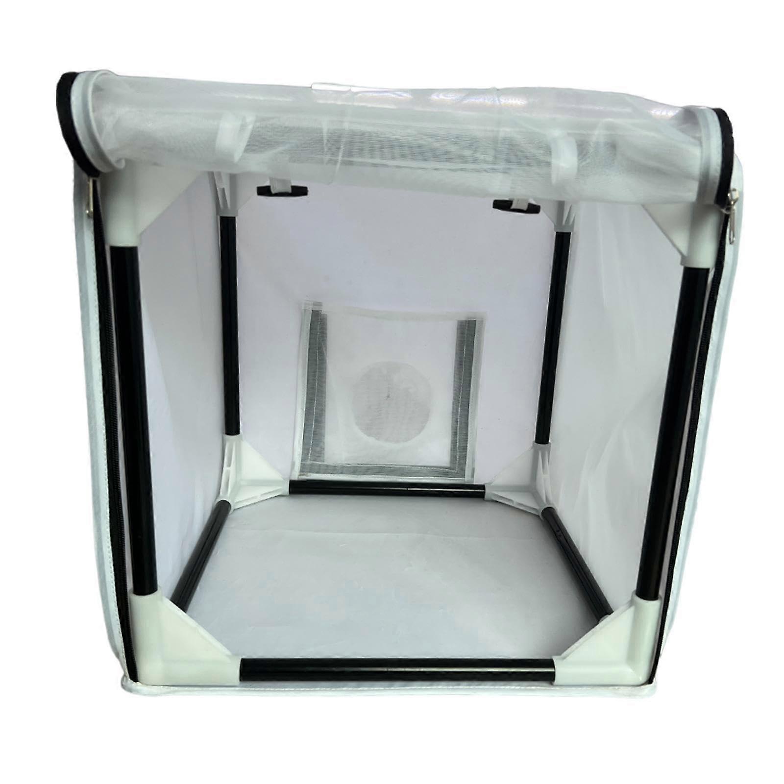 Portable Spray Booth, White, Oxford Fabric, 38 x 38 x 38 cm, Ideal for DIY