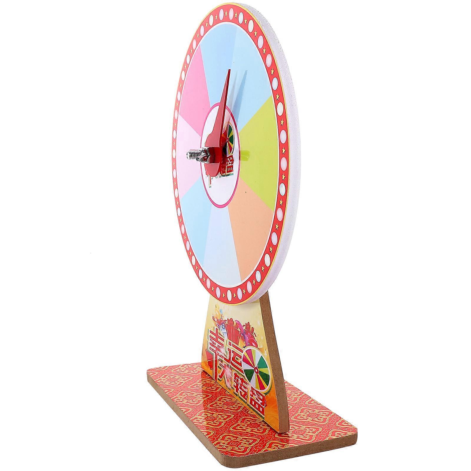 DIY Blank Prize Wheel for Party Use Reusable Rotatable Plastic Game Prop Multi Color 7.87 Inches