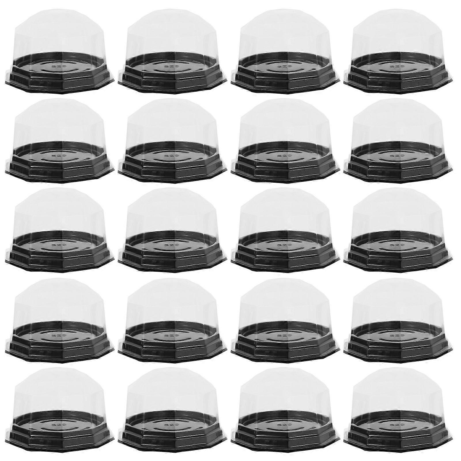 100Pcs Disposable Cake Containers Carriers Moon Cake Holder Display Containers