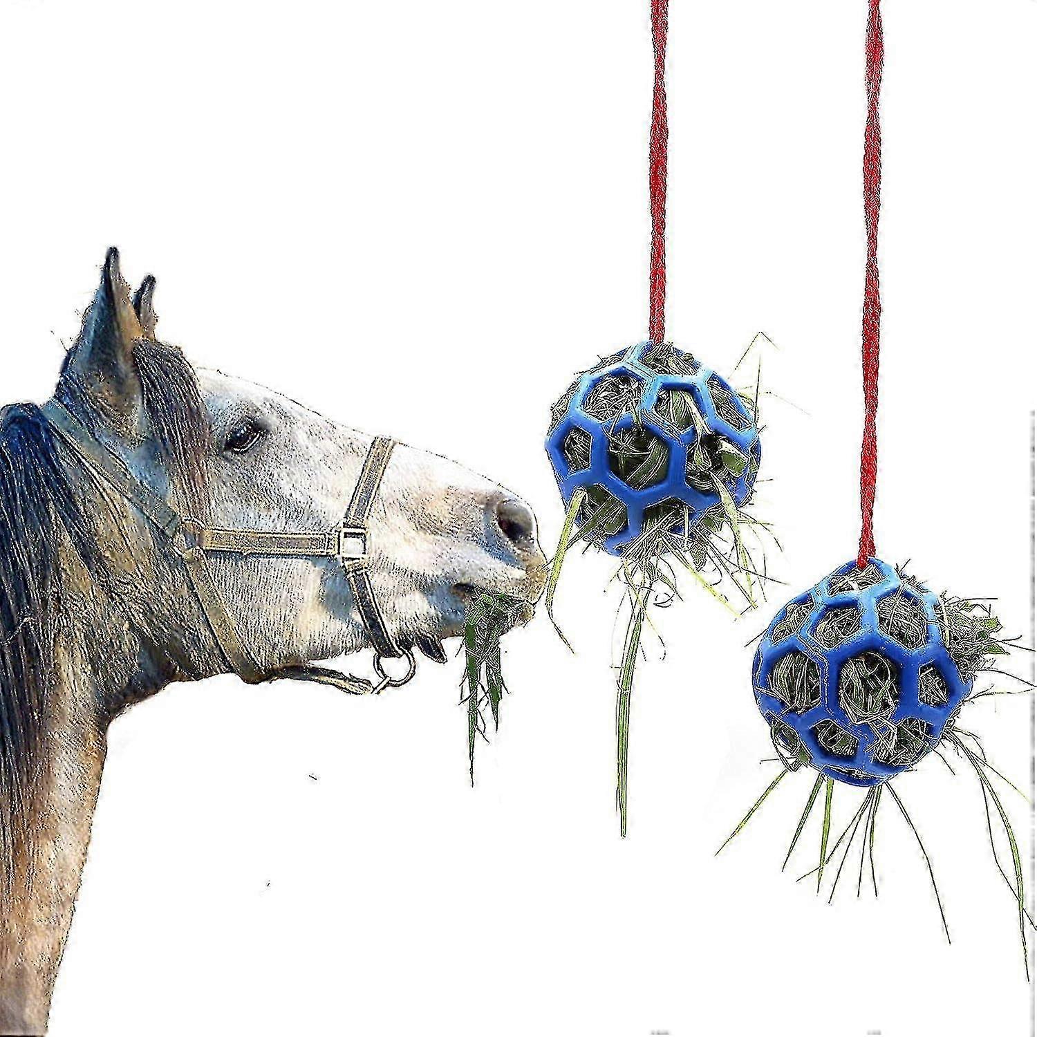 Hanging feeding toys for goats and sheep - Set of 2 pony balls with hay feeders 2025