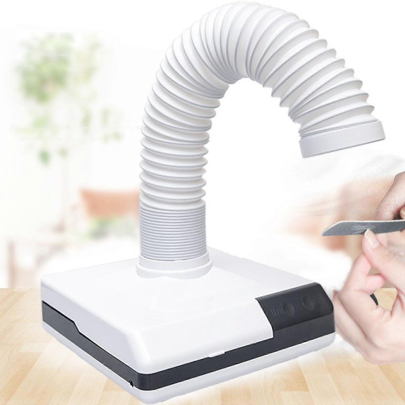 Dust Extraction for Polishing Teeth - Upgraded Nail Vacuum Cleaner with Powerful Fan and LED Dual Function for Nail Sanding