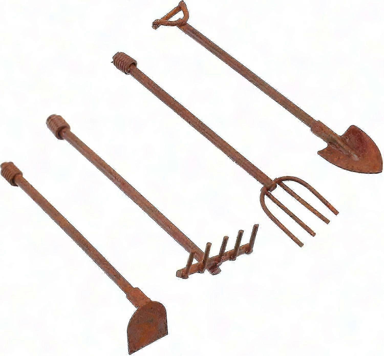 Miniature Dollhouse Tool Kit - Tiny Gardening Tools for Miniature Gardens & Model Scenes