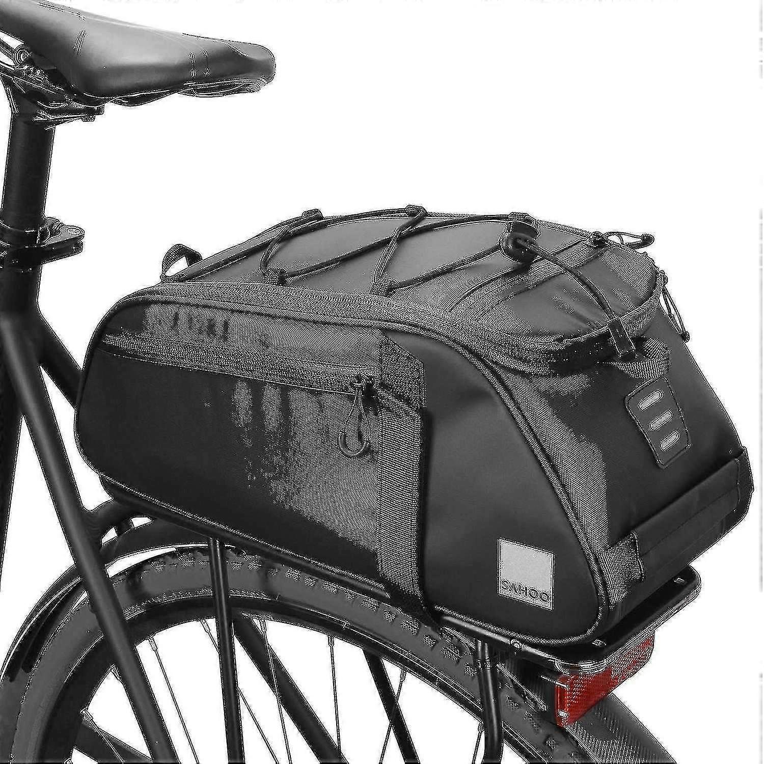 8l Bicycle Rear Seat Trunk Bag Large Capacity Rear Panniers Bag Reflective Rear Saddle Bag Mtb Road HG