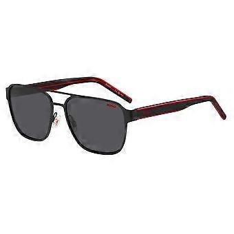 Okulary przeciwsłoneczne Hugo HG 1298/S BLACK RED/GREY 57/16/145 męskie