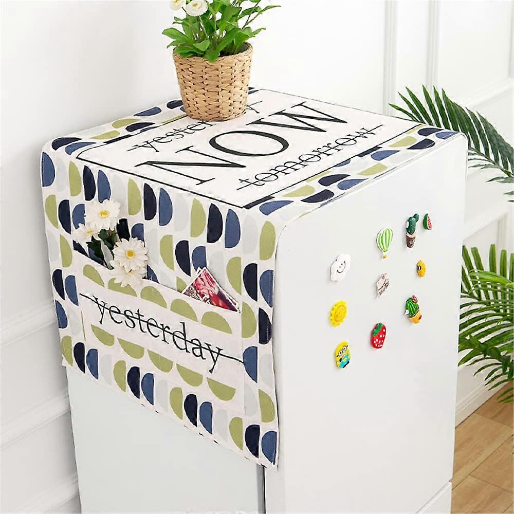 Fridge Dust Covers for Top, 35x95cm Half Circle Multi-Functional Machine Cover for Microwaves, Washers, and Refrigerators