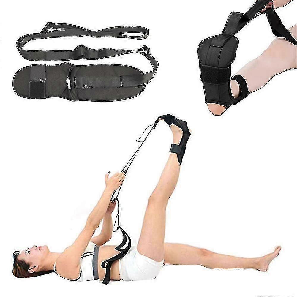 ループ付きヨガストレッチストラップ-足首と脚の柔軟性のための英国フィットネスアクセサリー