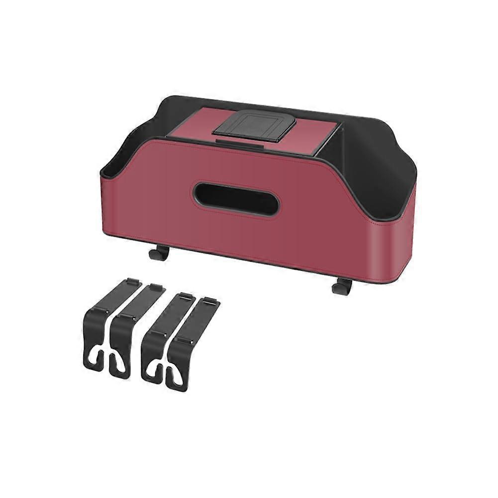 Car Seat Back Storage Box for A6 Avant C8, Multifunctional Organiser, Red