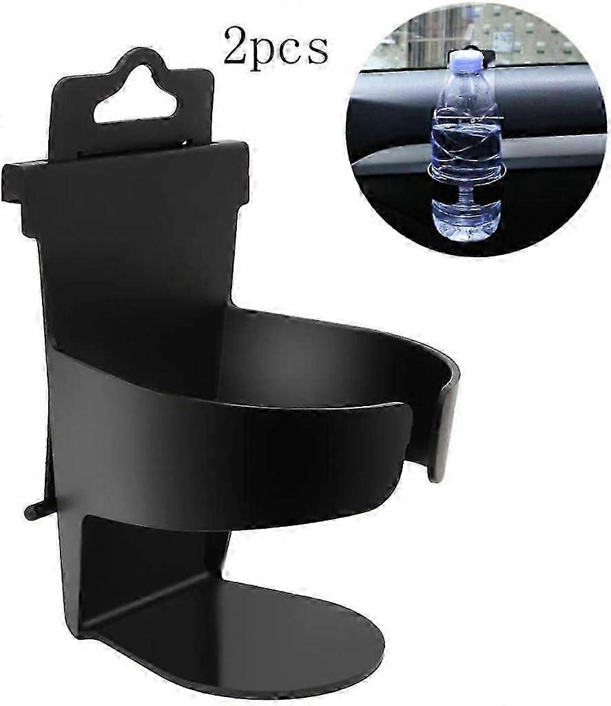 2-Pack Universal Car Cup Holders for Vehicles & Campers (Black)