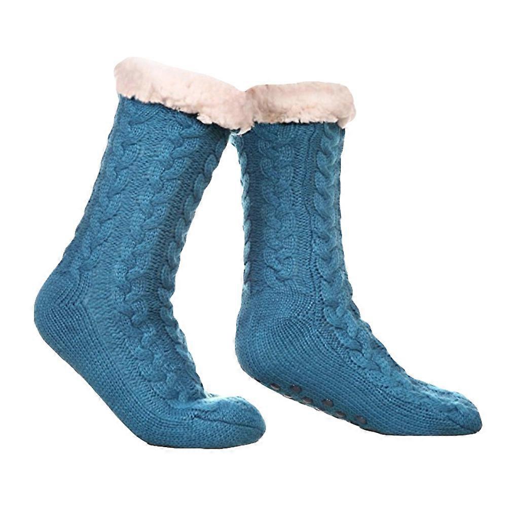 Floor Stockings Thick Fluff Warm Winter Use Cylinder Acrylic Material 1 Pair