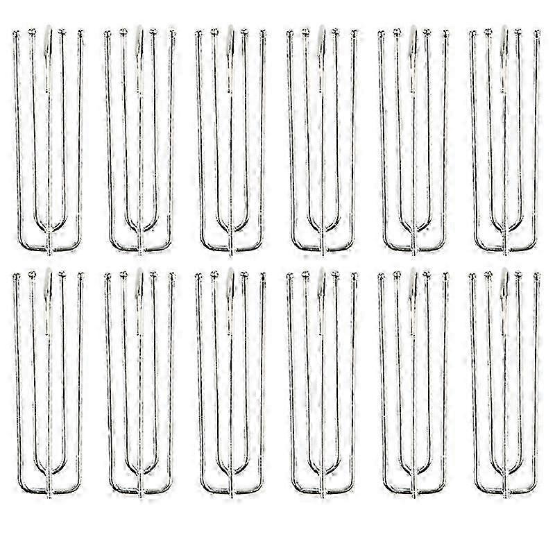 40pcs Heavy Duty 4-Prong Net Curtain Hooks, Durable Four-Claw Curtain Clips for Sheer & Lightweight Drapes