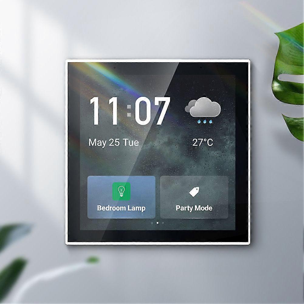 Smart Home Control Panel Multi-functional WiFi Smart Scene Wall Switch ZigBee BT Function APP Remote Control with 4-inch LCD Touch Screen Clock Date T