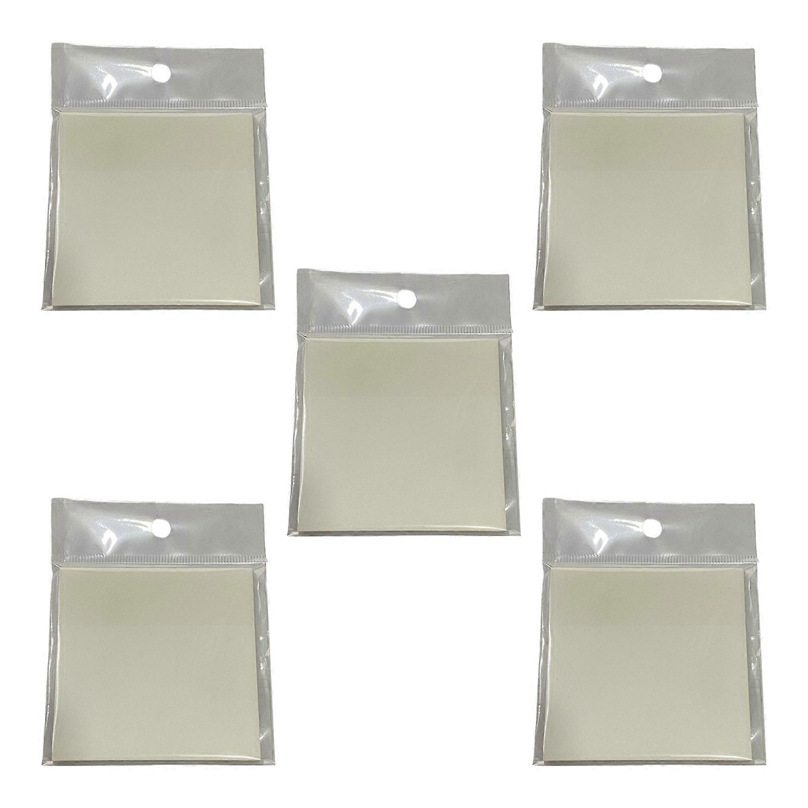 5 Pcs Sticking Note Adhesive Sticking Pad Clear Note Pad Waterproof Memos Pad Macaroon Color Notepads for Office Workers White