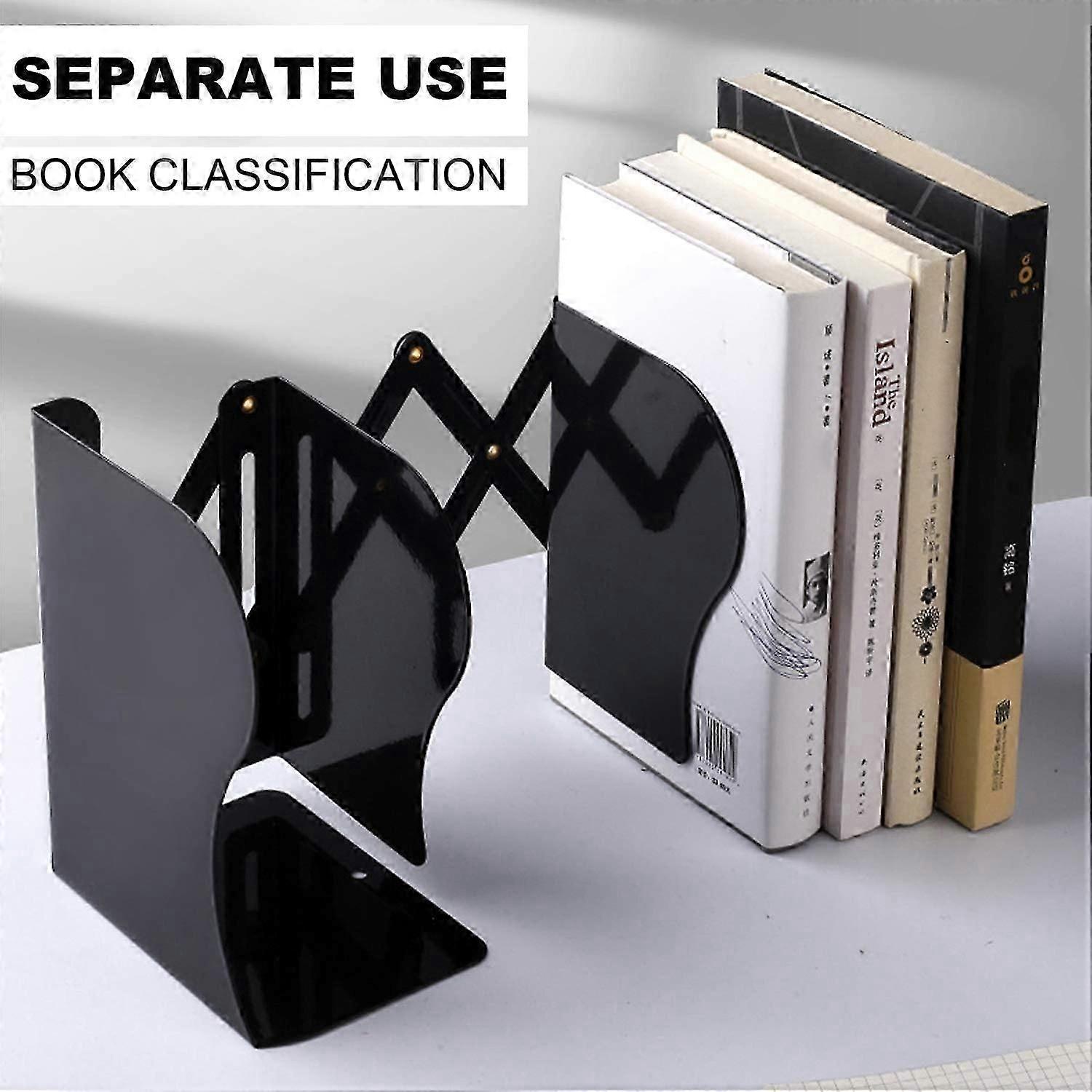 Expandable Bookend and Magazine Organizer for Desk, Shelf, and Office Use