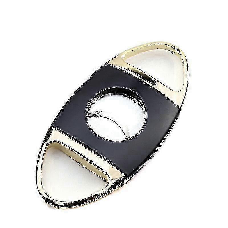 Stainless steel cigar clipper with guillotine mechanism for precise cuts