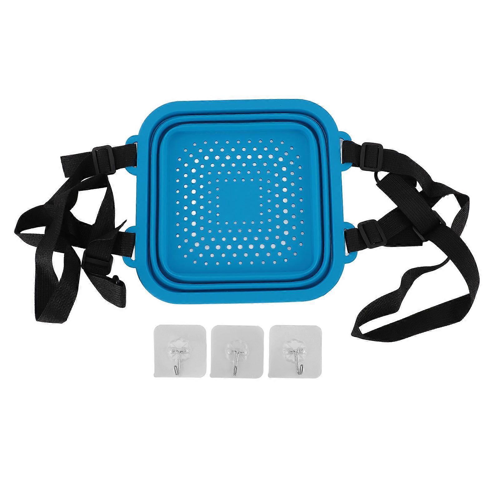 Ice Bath Tub Bucket Silicone Foldable Portable Efficient Cooling Enhanced Health Ice Bath Bucket for Home Travel Blue