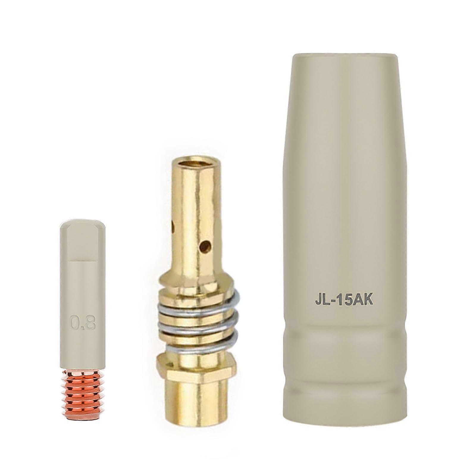 European Torch Nozzle Tip Holder, 0.8mm, Pack of 3 Welding Accessories for 15AK Torch, Durable and Precise