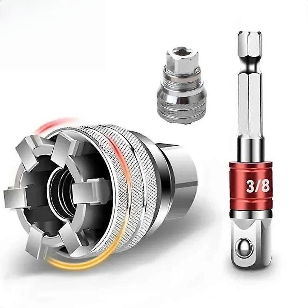 Adjustable Socket 3/8-3/4 Universal Electric Wrench Sleeve Converter 10-19mm Socket Multifunctional Maintenance Drive Tool