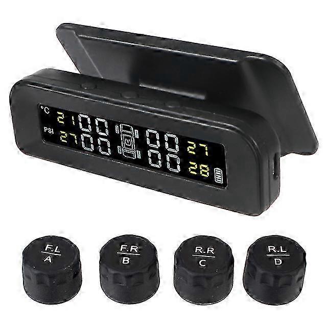 Smart Car Digital TMPS With 4 External Sensors Auto Security Alarm ...