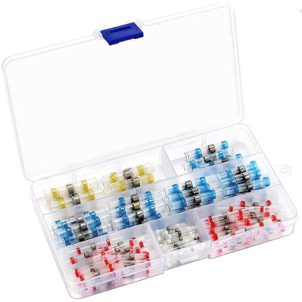 150PCS Solder Seal Wire Connectors Kit Heat Shrink Butt Connectors Waterproof and Insulated Electri