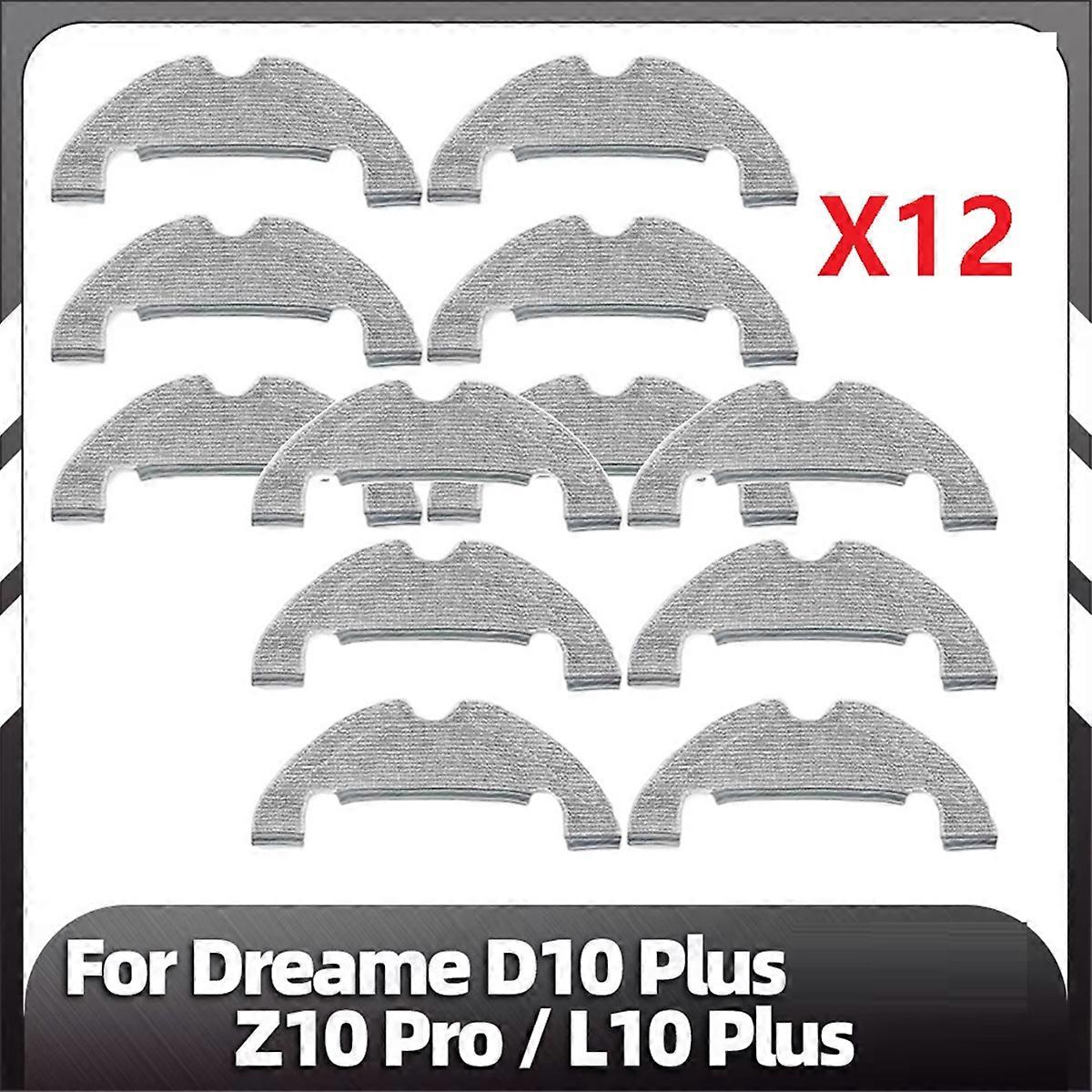 12PcsMop Pad for D10 Plus, Z10 Pro, L10 Plus Robot Vacuum Cleaner Washable and Reusable Mop Pad Accessories