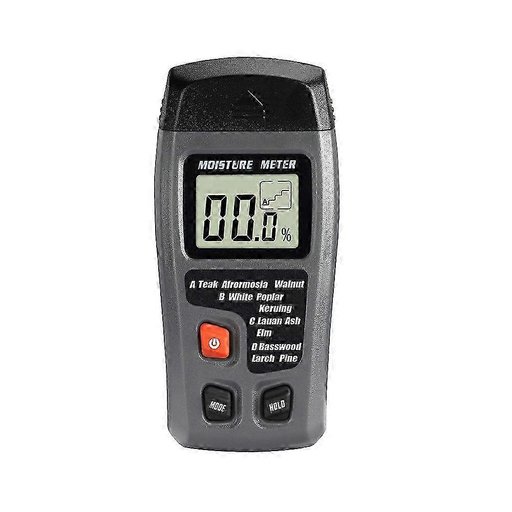 Portable Wood Moisture Meter with LCD Display - Moisture Detector for Firewood & Paper