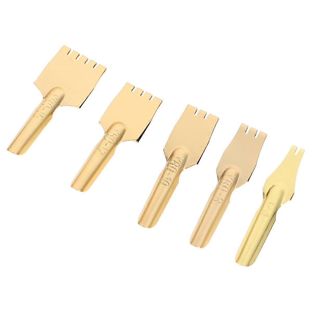 5Pcs Nibs Retro Art Writing Tips for Fountain Pens Flat Head Replacement Points for Calligraphy Writing and Stationery