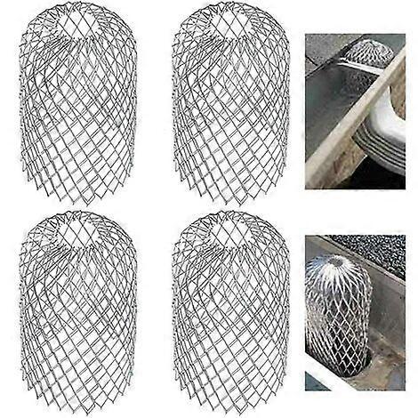 4 Pack Metal Gutter Guards Expandable Filter Screen Leaf Strainer Downspout