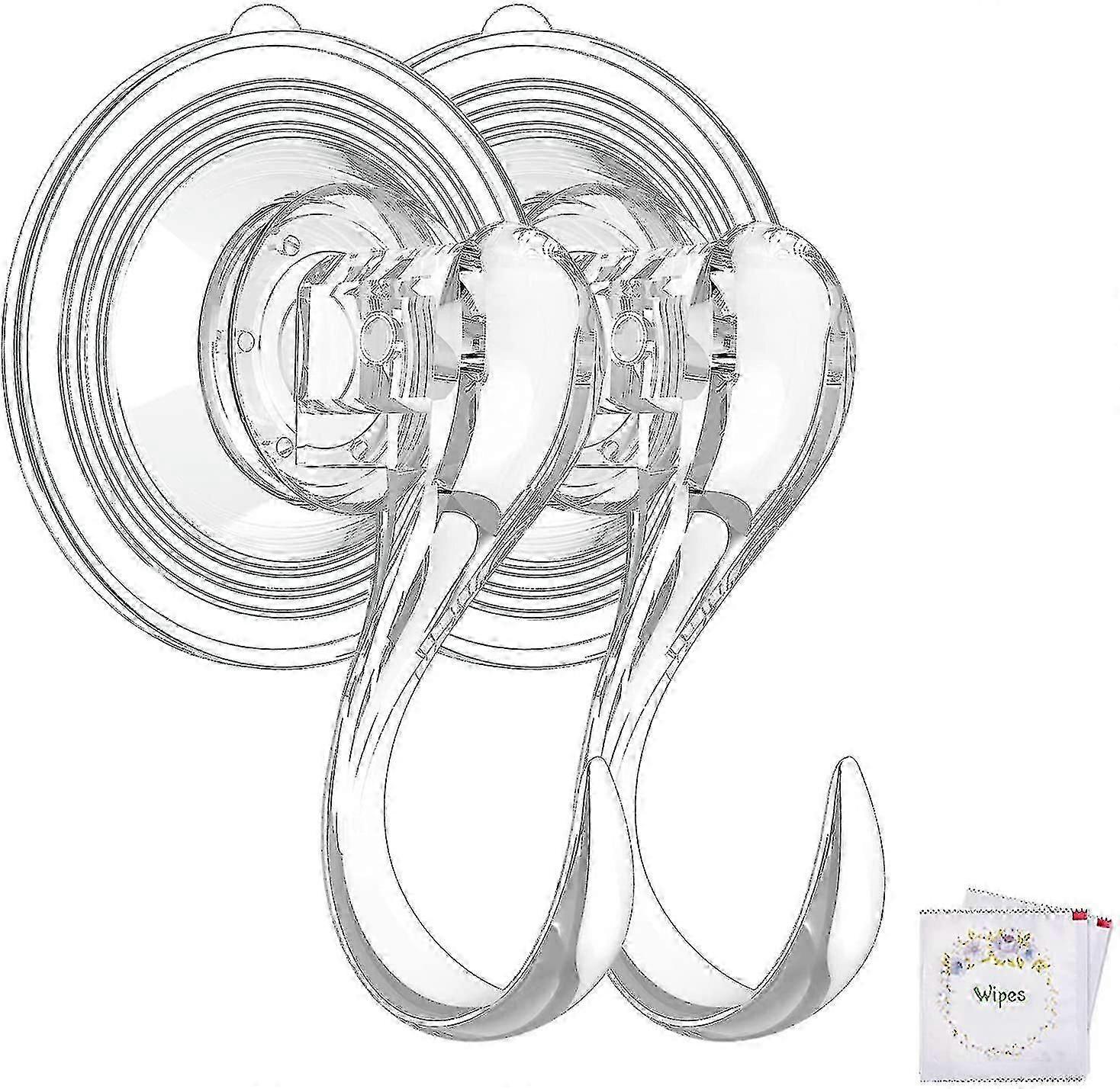 Suction Cup Hooks Heavy Duty Small Clear Reusable for Window Glass Kitchen