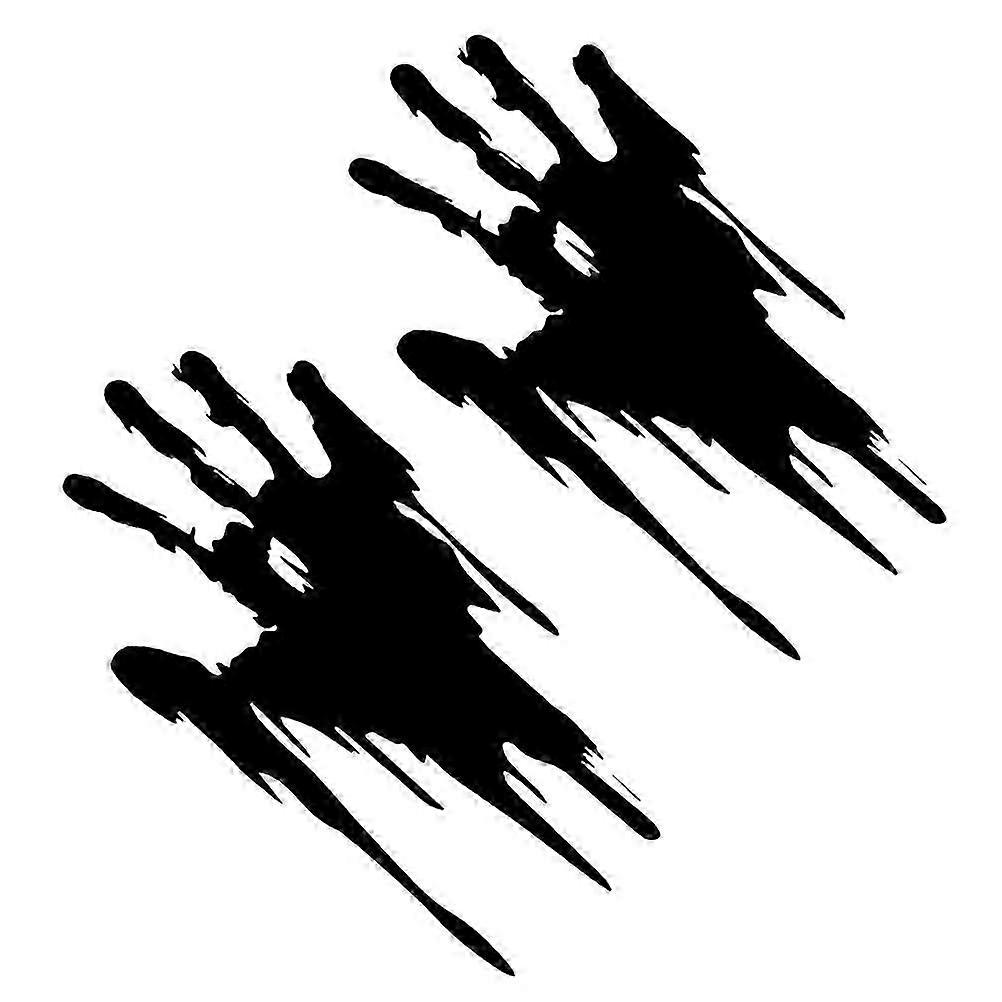 2Pcs Halloween Wall Decals Black PVC 42x21.5cm Window Stickers for Halloween Celebration